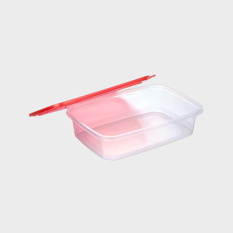 PFB056 3700ml 長方形 PP 食品および農業用保存容器セット 赤い蓋付き