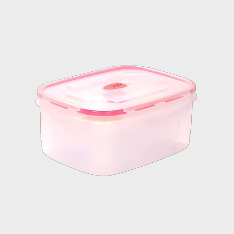 PFT003 マルチカラーコーディング長方形 PP+TPR 食品保存容器 3 パックセット ラッチレスオーバーモールド通気蓋付き (480ml + 1000ml + 1800ml)